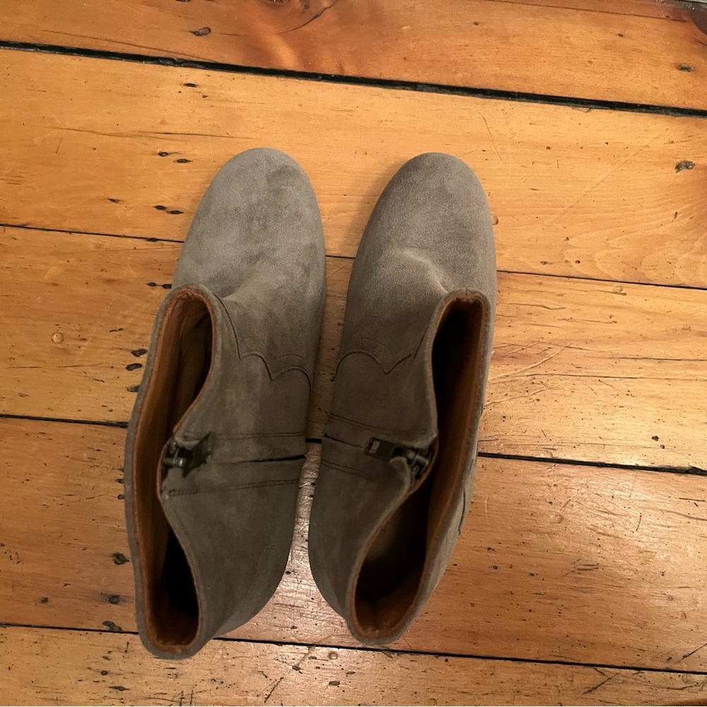 Isabel Marant Taupe Suede Ankle Booties